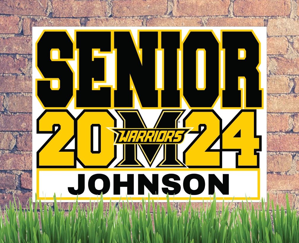 Memorial Senior 2024 yard sign personalized